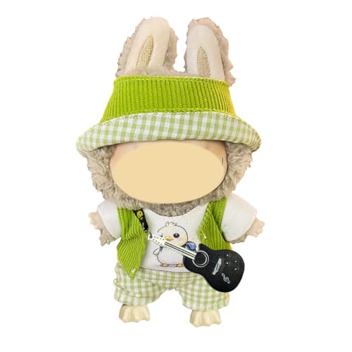 Labubu Kleidung für Puppe,17 cm große Puppenkleidung für labubu Kleidung,Labubu-Zubehör für Puppe,Passende Kleidung für die Labubu-Plüsch Toy(ohne Puppe) (E) von Mino Plus