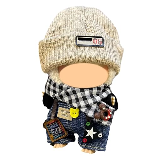 Labubu Kleidung für Puppe,17 cm große Puppenkleidung für labubu Kleidung,Labubu-Zubehör für Puppe,Passende Kleidung für die Labubu-Plüsch Toy(ohne Puppe) (F) von Mino Plus