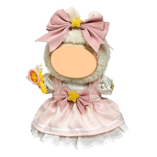 Labubu Kleidung für Puppe,17 cm große Puppenkleidung für labubu Kleidung,Labubu-Zubehör für Puppe,Passende Kleidung für die Labubu-Plüsch Toy(ohne Puppe) (H) von Mino Plus