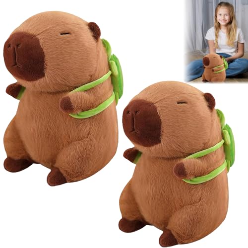 Mino Plus Capybara Plüschtier,23cm Capybara Kuscheltier,Capybara Tragende Schildkröte,Niedlichen Capybara Plushies,Simulation Capybara Plüschtier,Capybara Kuscheltier für Geburtstagsgeschenk (2 Stück) Mino Plus Capybara Plüschtier,23cm Capybara Kuscheltier,Capybara Tragende Schildkröte,Niedlichen Capybara Plushies,Simulation Capybara Plüschtier,Capybara Kuscheltier für Geburtstagsgeschenk (2 Stück) von Mino Plus