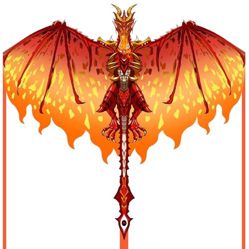 Mint's Colorful Life Roter feuriger Drachen Drachen mit 7,1 Zoll Drachenwickler, leicht zu fliegen für Anfänger, Stranddrachen für Outdoor-Aktivitäten Mint's Colorful Life Roter feuriger Drachen Drachen mit 7,1 Zoll Drachenwickler, leicht zu fliegen für Anfänger, Stranddrachen für Outdoor-Aktivitäten von Mint's Colorful Life
