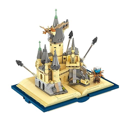 Minxtech Schloss Bausteine Architektur Bausteine, 727 Teile Magisches Schloss Buch Spielzeug Bausteine, MOC Bauspielzeugsets Modell, Architektur Spielzeug für Erwachsene und ab 6 Jahren von Minxtech