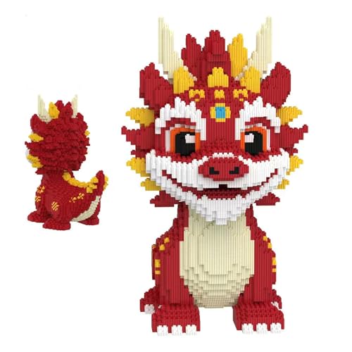Mikro Bausteine Sets, 11322+ Teile Roter Drache Klemmbausteine Modell Bausatz, DIY Mini Modular Bausteine Architektur Spielzeug Modell, Geschenk für Kinder und Erwachsene Mikro Bausteine Sets, 11322+ Teile Roter Drache Klemmbausteine Modell Bausatz, DIY Mini Modular Bausteine Architektur Spielzeug Modell, Geschenk für Kinder und Erwachsene von Minxtech