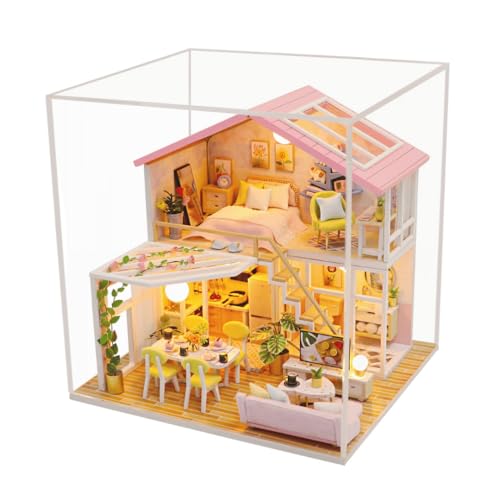 Miniatur Haus Hobby Set - DIY Holzmodell mit LED Licht DIY Haus Deko Mini Haus Geschenk Hobby Set Miniatur Haus Hobby Set - DIY Holzmodell mit LED Licht DIY Haus Deko Mini Haus Geschenk Hobby Set von Minyaturia