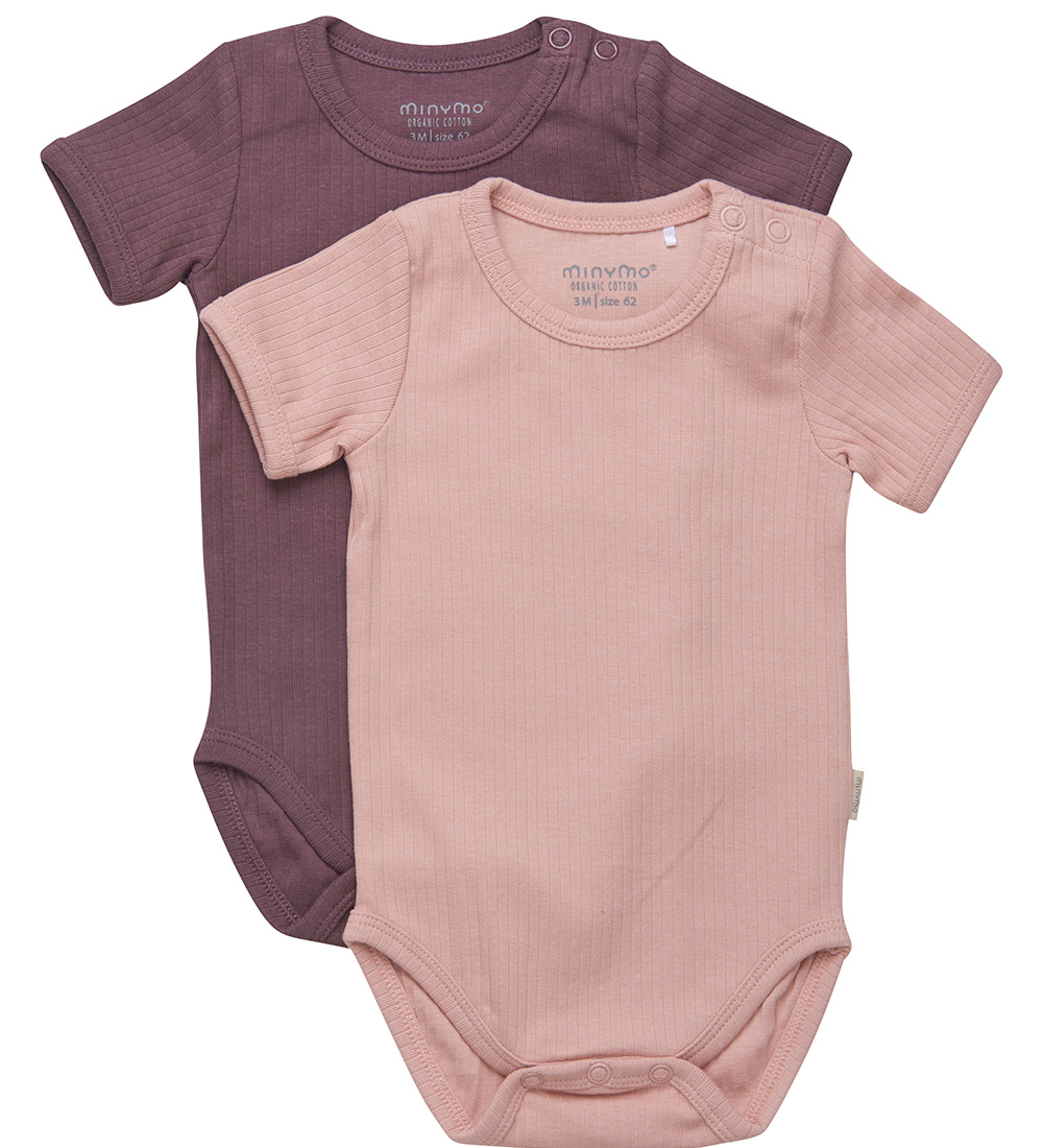 Minymo Body k/ä - 2er-Pack - Misty Rose - Minymo - 1½ Jahre (86) - Body K/Ä von Minymo