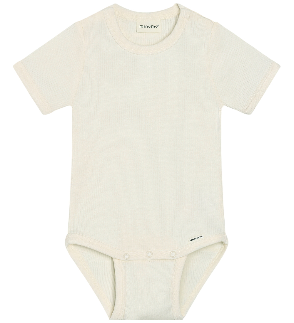 Minymo Body k/ä - Rib - Baumwolle/Modal - Vanilla Ice - Minymo - 1 Jahr (80) - Body K/Ä von Minymo