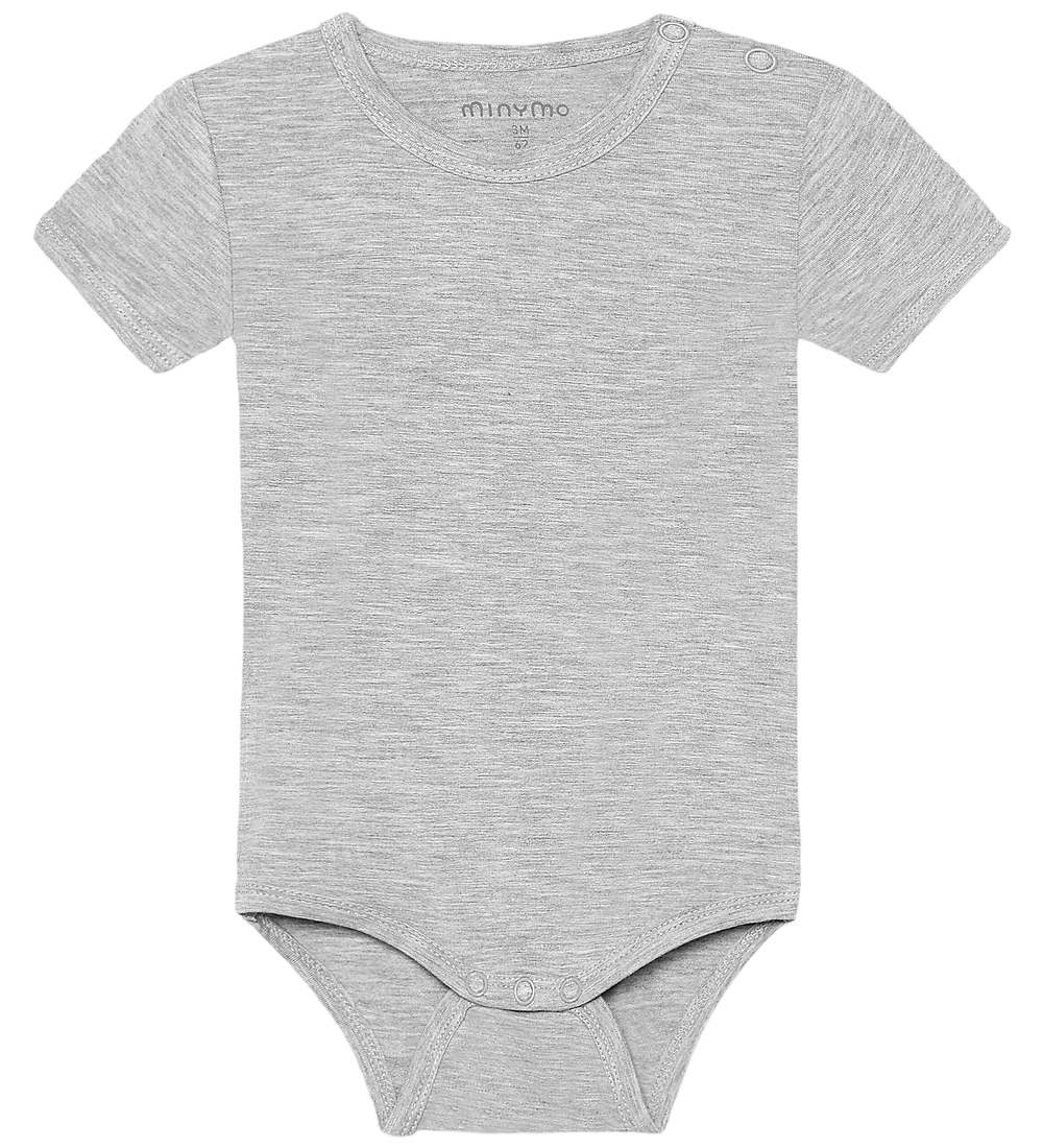 Minymo Body k/ä - Viskose - Grey Melange - Minymo - 1½ Jahre (86) - Body K/Ä von Minymo