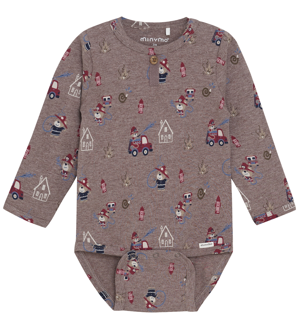 Minymo Body l/ä - Dark Brown Melange - Minymo - 56 - Body L/Ä Minymo Body l/ä - Dark Brown Melange - Minymo - 56 - Body L/Ä von Minymo
