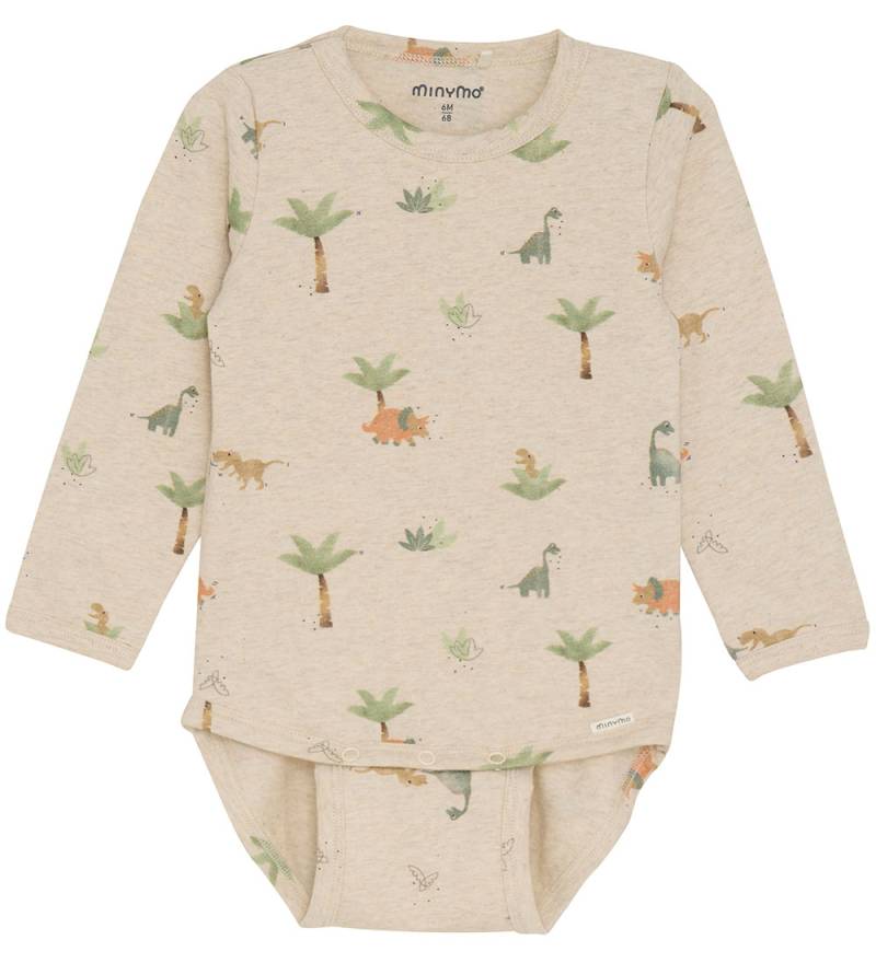 Minymo Body l/ä - Light Beige Melange m. Dinosaur - Minymo - 50 - Body L/Ä Minymo Body l/ä - Light Beige Melange m. Dinosaur - Minymo - 50 - Body L/Ä von Minymo