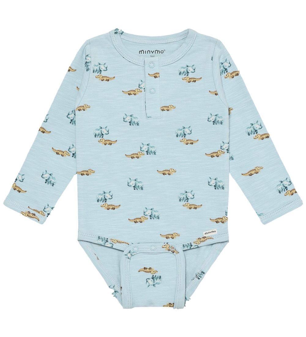 Minymo Body l/ä - Niagara Mist m. Tier - Minymo - 1 Jahr (80) - Body L/Ä von Minymo