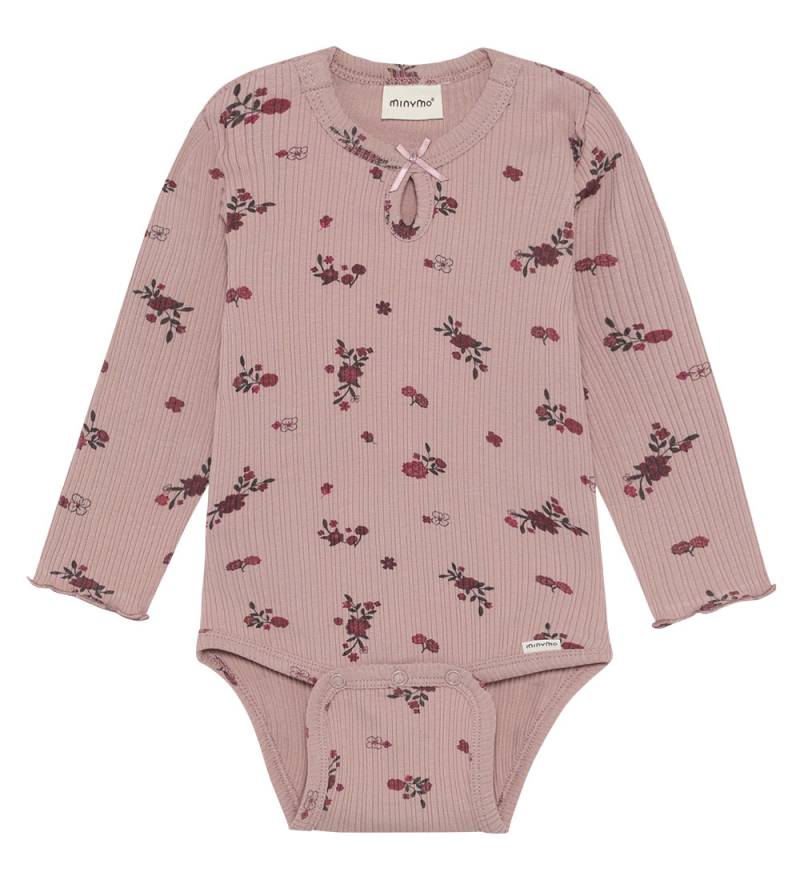 Minymo Body l/ä - Rib - AOP - Fawn - Minymo - 1½ Jahre (86) - Body L/Ä von Minymo