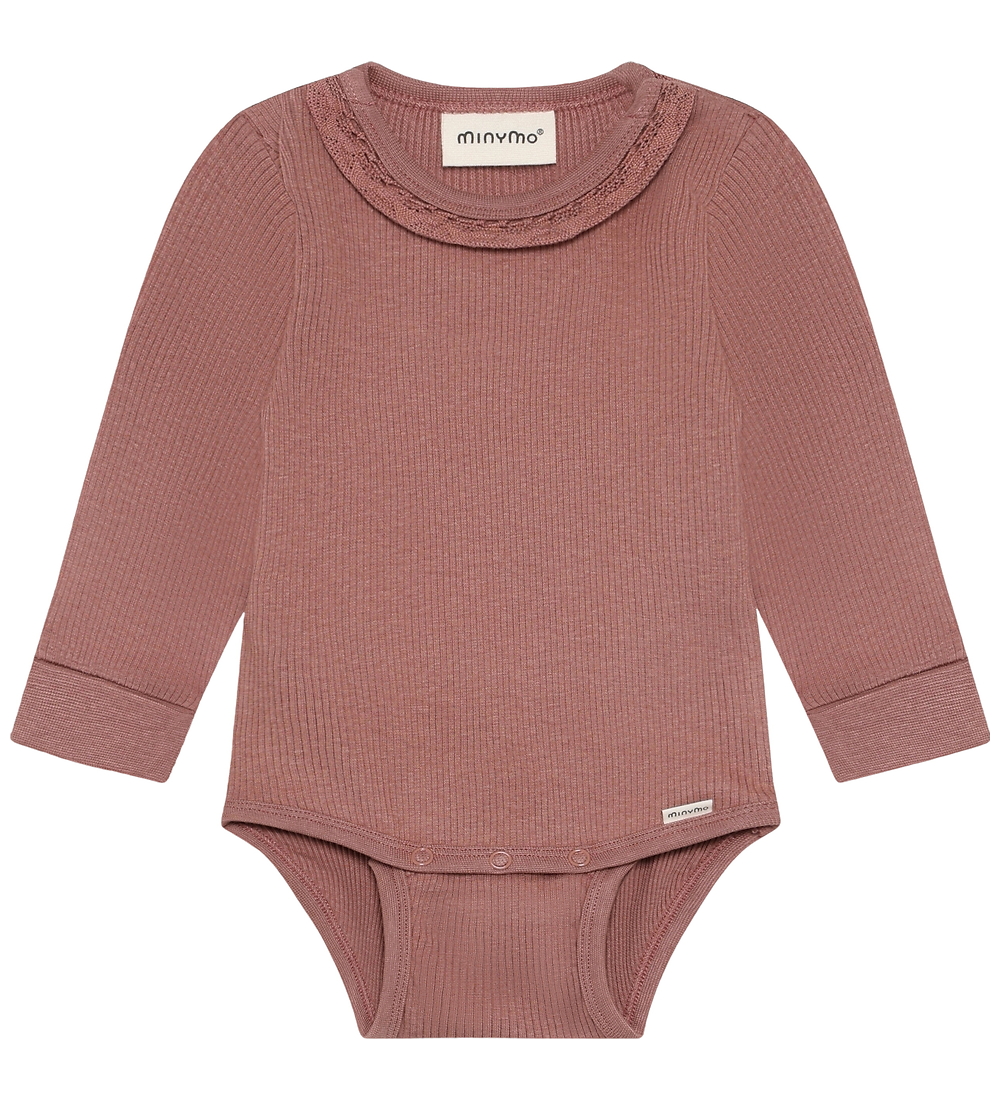 Minymo Body l/ä - Rib - Burlwood - Minymo - 1½ Jahre (86) - Body L/Ä von Minymo