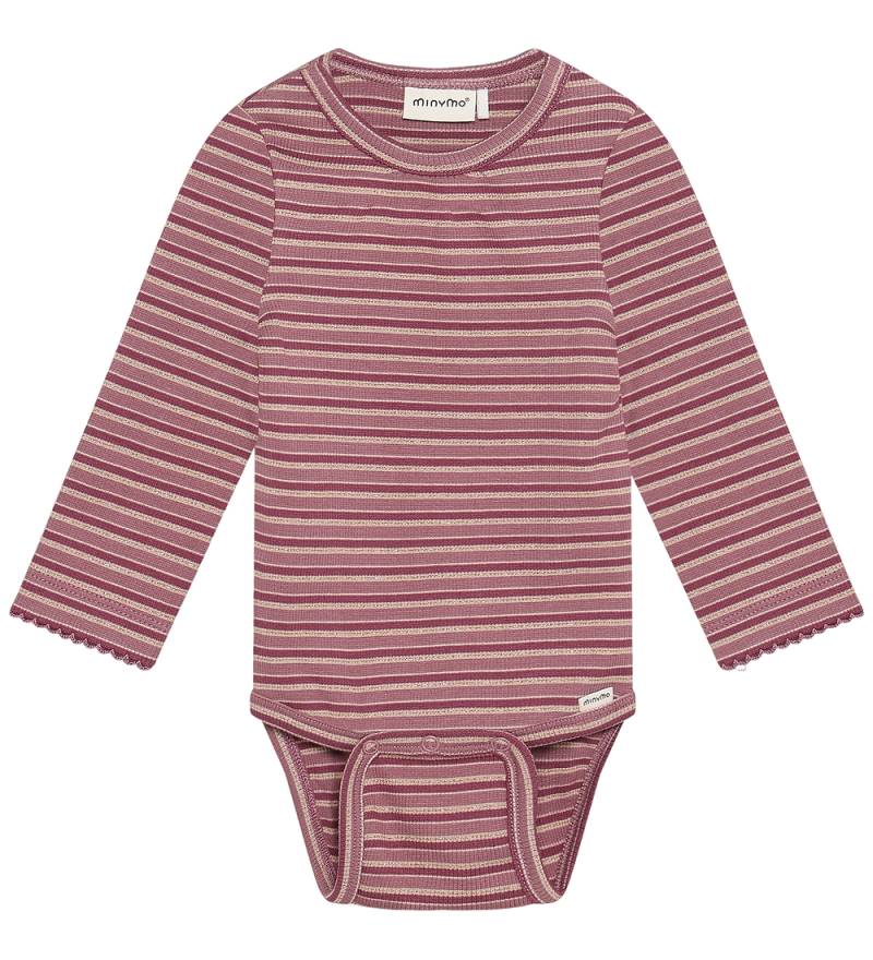Minymo Body l/ä - Rib - Nostalgie Rose - Minymo - 2 Jahre (92) - Body L/Ä von Minymo