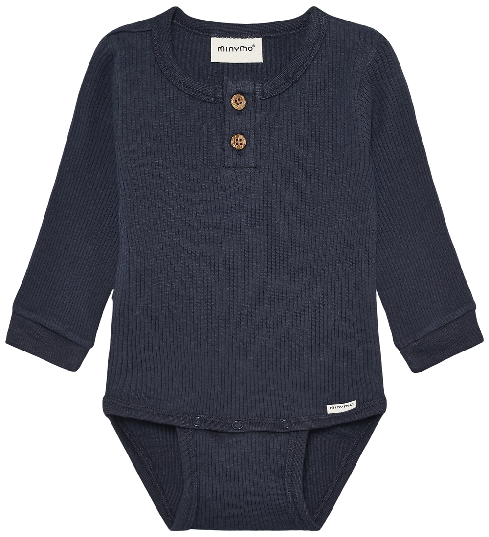 Minymo Body l/ä - Rib - Odyssey Gray - Minymo - 1½ Jahre (86) - Body L/Ä von Minymo