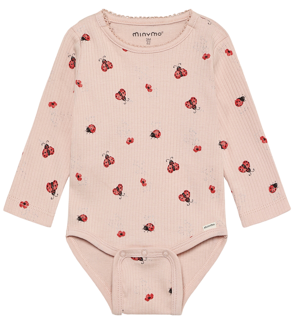 Minymo Body l/ä - Rib - Peach Peitsche m. Marienkäfer - Minymo - 68 - Body L/Ä Minymo Body l/ä - Rib - Peach Peitsche m. Marienkäfer - Minymo - 68 - Body L/Ä von Minymo