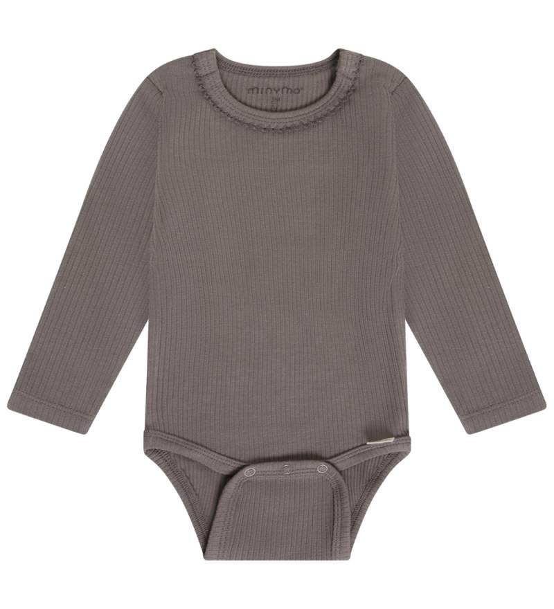 Minymo Body l/ä - Rib - Plum Trüffel - Minymo - 68 - Body L/Ä Minymo Body l/ä - Rib - Plum Trüffel - Minymo - 68 - Body L/Ä von Minymo