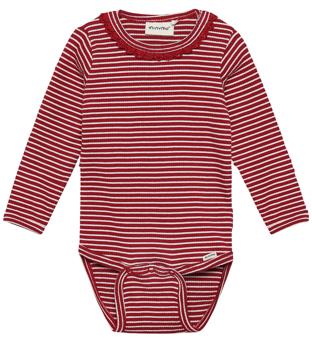 Minymo Body l/ä - Rib - Rio Rot - Minymo - 68 - Body L/Ä von Minymo