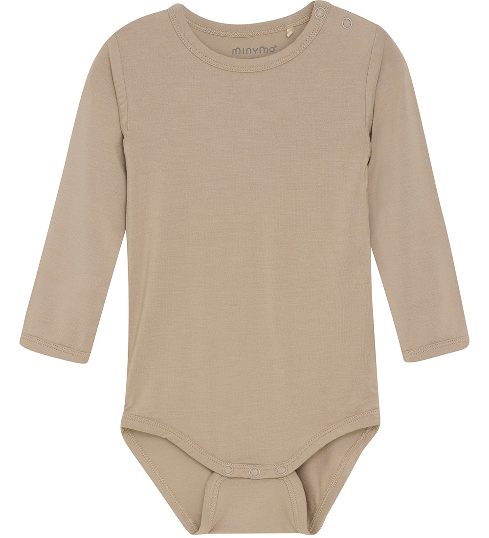 Minymo Body l/ä - Viskose - Einfach Taupe - Minymo - 74 - Body L/Ä Minymo Body l/ä - Viskose - Einfach Taupe - Minymo - 74 - Body L/Ä von Minymo
