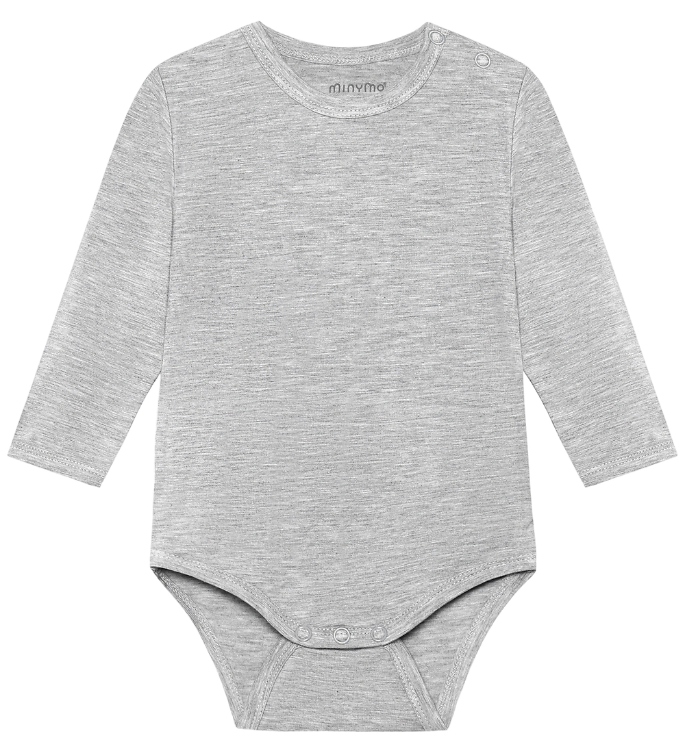 Minymo Body l/ä - Viskose - Grey Melange - Minymo - 62 - Body L/Ä Minymo Body l/ä - Viskose - Grey Melange - Minymo - 62 - Body L/Ä von Minymo