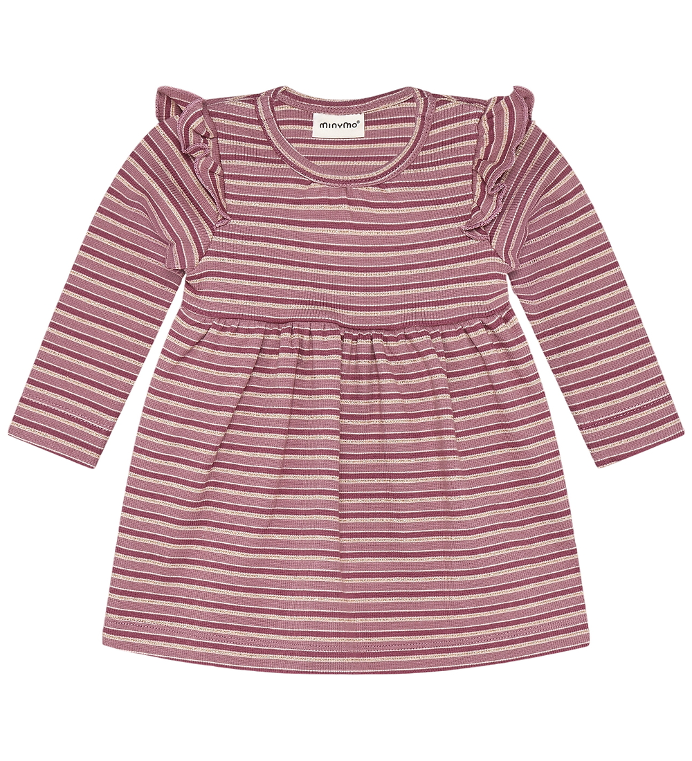 Minymo Bodykleid l/ä - Rib - Mahogany Rose - Minymo - 2 Jahre (92) - Body L/Ä von Minymo