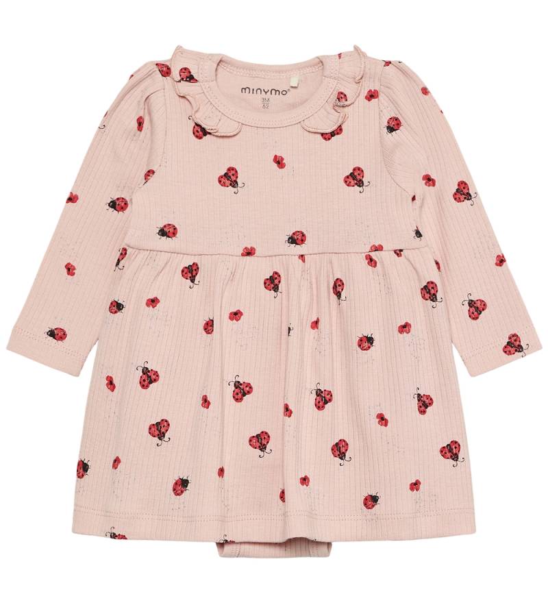 Minymo Bodykleid l/ä - Rib - Peach Peitsche m. Marienkäfer - Minymo - 2 Jahre (92) - Body L/Ä von Minymo