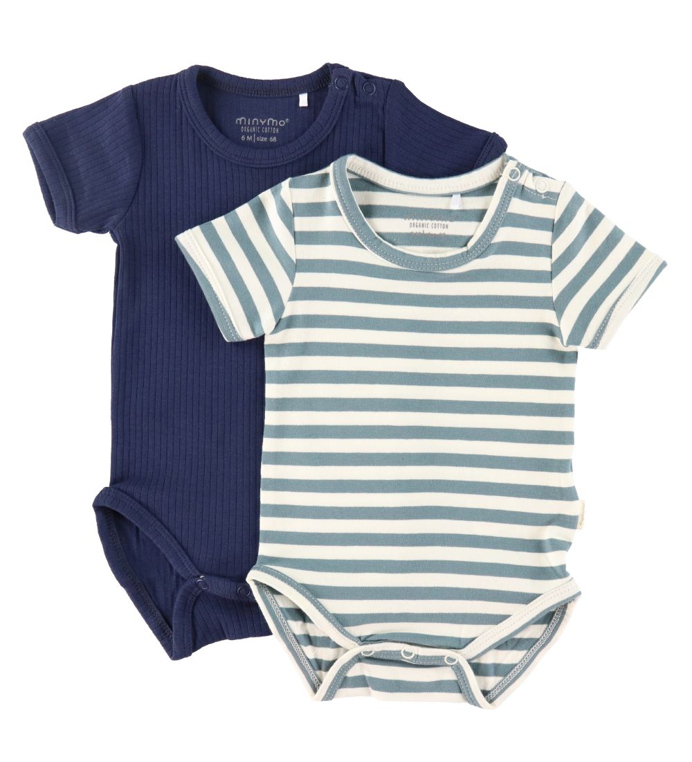 Minymo Bodys k/ä - 2er-Pack - Goblin Blue - Minymo - 2 Jahre (92) - Body K/Ä von Minymo