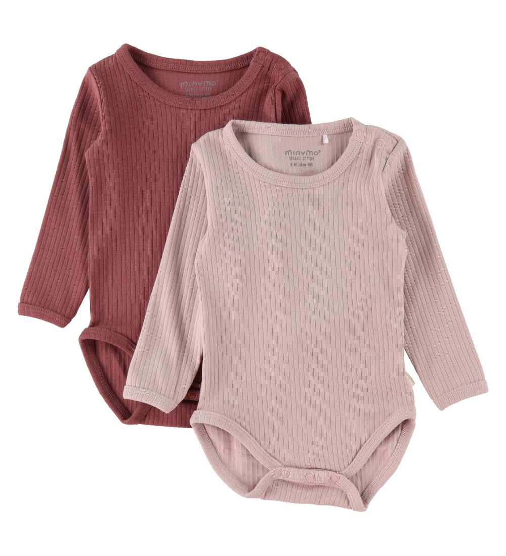 Minymo Bodys l/ä - 2er-Pack - Violett Ice - Minymo - 1½ Jahre (86) - Body L/Ä von Minymo