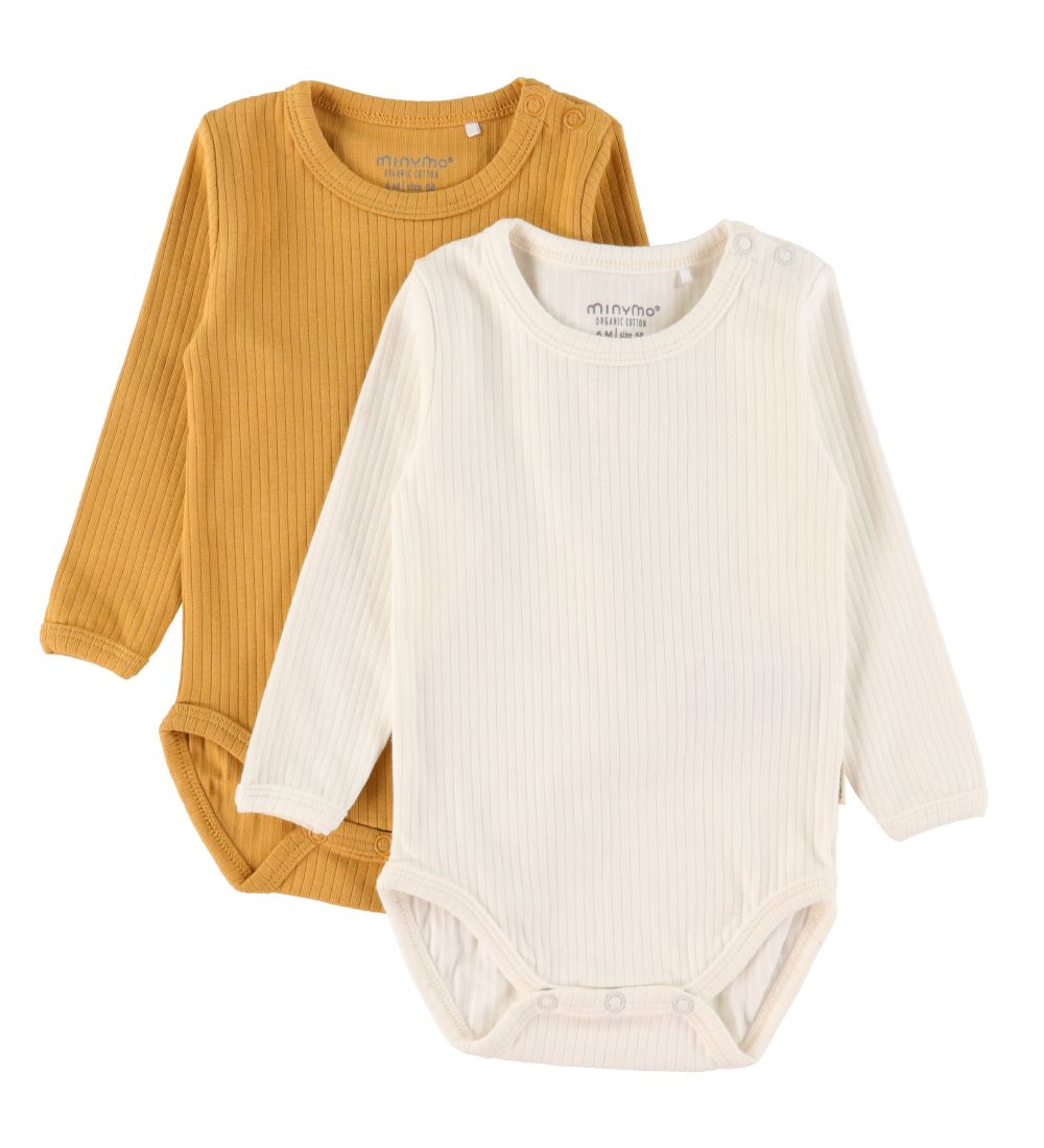 Minymo Bodys l/ä - Rib - 2er-Pack - Amber Gold - Minymo - 50 - Body L/Ä Minymo Bodys l/ä - Rib - 2er-Pack - Amber Gold - Minymo - 50 - Body L/Ä von Minymo