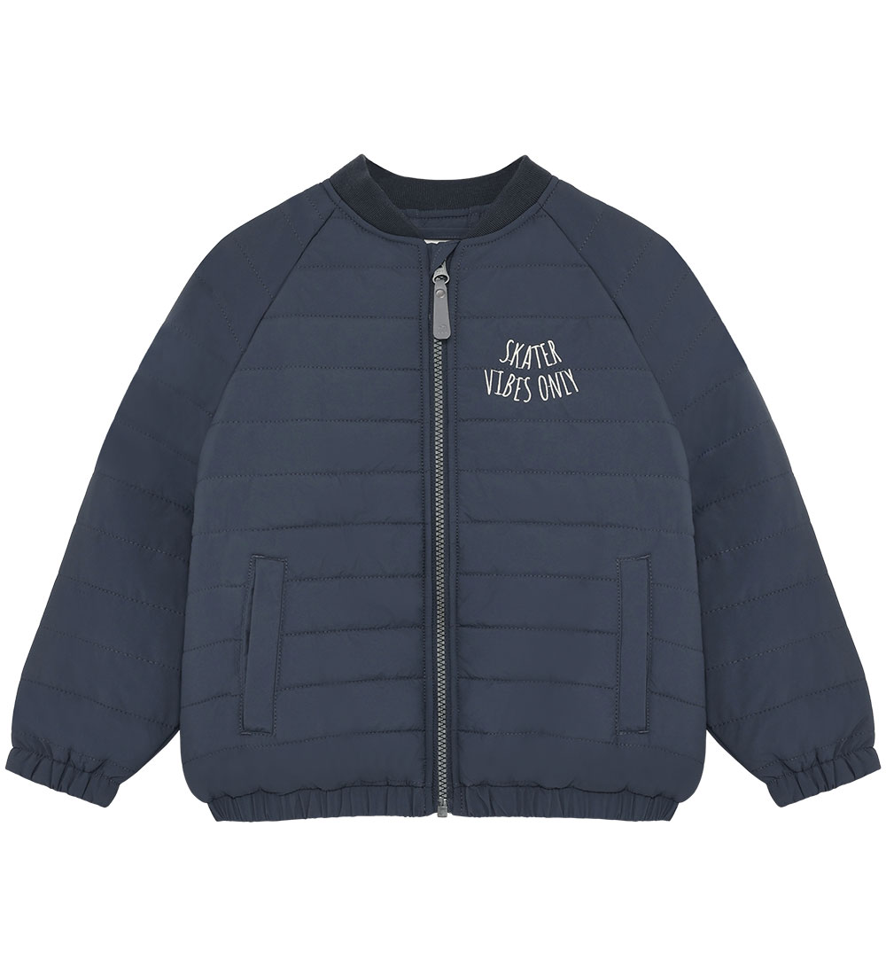 Minymo Steppjacke - Odyssey Gray m. Skateboard - Minymo - 8 Jahre (128) - Daunenjacken von Minymo