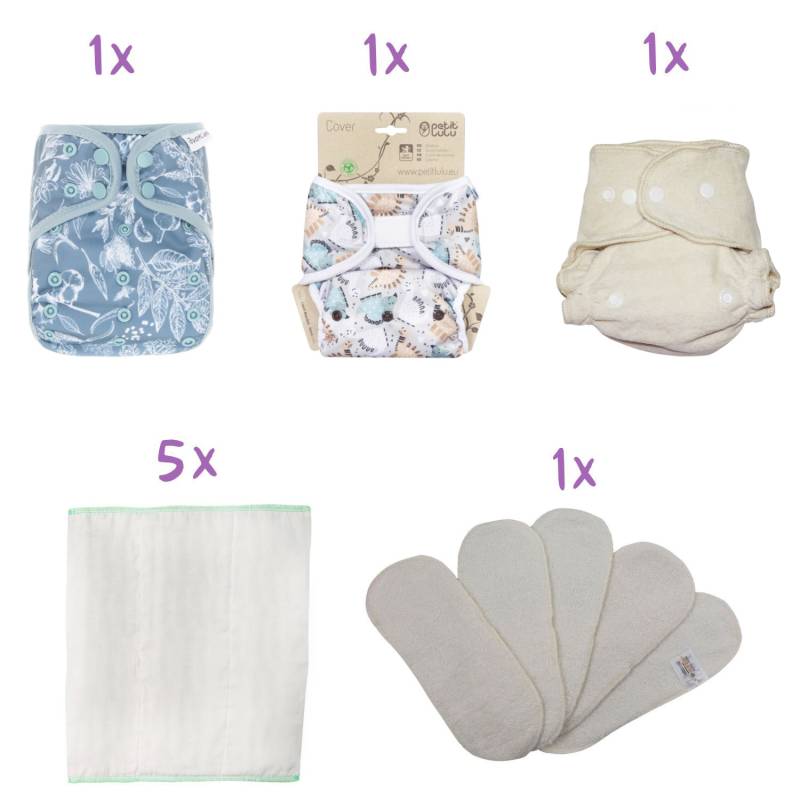 Überhosen und Prefolds One Size Stoffwindel-Testpaket - von Minzze GmbH