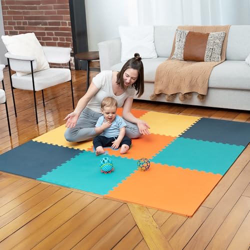 MioTetto Krabbelmatte Baby - Zertifiziert, Sicher, Robust - Spielmatte Baby, Puzzlematte, Kinderteppich - Stilvolle, Wasserfeste, Einfache Montage - Für Familien & Großeltern, 16/36 Fliesen MioTetto Krabbelmatte Baby - Zertifiziert, Sicher, Robust - Spielmatte Baby, Puzzlematte, Kinderteppich - Stilvolle, Wasserfeste, Einfache Montage - Für Familien & Großeltern, 16/36 Fliesen von MioTetto