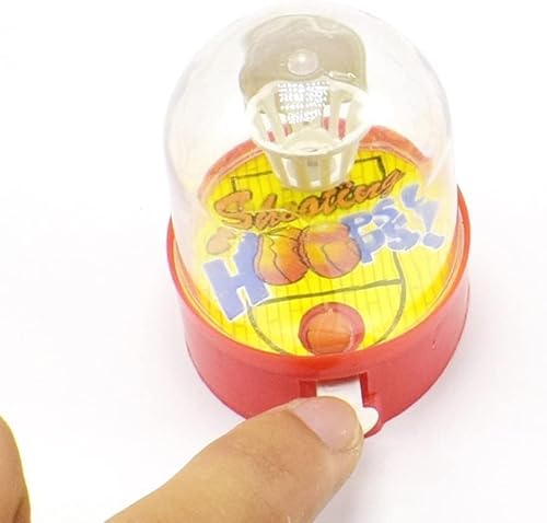 Mini-Finger-Basketball-Schießspiel, zufällige Farbe, Mini-Handheld-Desktop-Tisch-Basketball-Spiel, Spielzeug für Entwicklung, pädagogisch zur Reduzierung von Stress, Zeitvertreib, Spielzeit, Spielzeug von Mioaoa