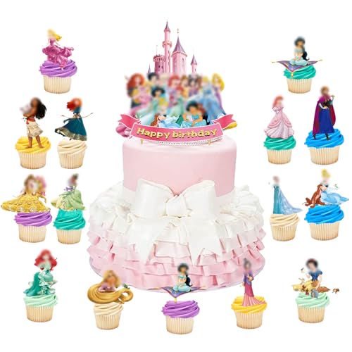 Geburtstag Prince Tortendeko,Prinzessin, Prinzessinnen Cake Topper, Geburtstag Kuchen Topper,für Kinder Prinzessinnen Themenparty Birthday Party Kuchen Dekoration Lieferungen von Miotlsy
