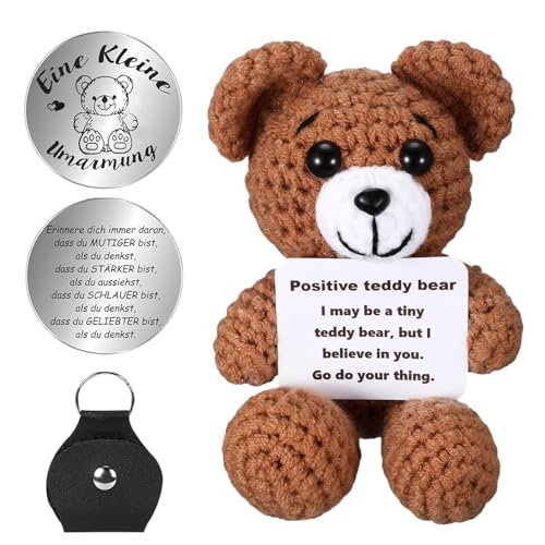Glücksbringer Bär Tasche Umarmung Geschenk Für Frauen, Kreative Gestrickte Wolle Bär Puppe, Spaß Ermutigung Geschenk Für Kinder Glücksbringer Prüfung, Frühe Genesung Geschenk, Eintrittsgeschenk Glücksbringer Bär Tasche Umarmung Geschenk Für Frauen, Kreative Gestrickte Wolle Bär Puppe, Spaß Ermutigung Geschenk Für Kinder Glücksbringer Prüfung, Frühe Genesung Geschenk, Eintrittsgeschenk von Miotlsy