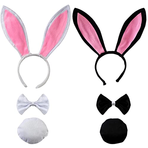 Miotlsy 2pcs Osterhasenohren Tier Kostüm Set Kaninchen Hase Ohren Stirnband Kaninchen Ohren Stirnband Kaninchen Schwanz Kaninchen Krawatte Party Cosplay Dekor Miotlsy 2pcs Osterhasenohren Tier Kostüm Set Kaninchen Hase Ohren Stirnband Kaninchen Ohren Stirnband Kaninchen Schwanz Kaninchen Krawatte Party Cosplay Dekor von Miotlsy