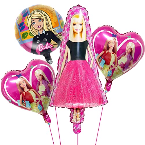 Miotlsy 4 Stück Cartoon-Folienballons, Cartoon-Folienballons, perfekt für Cartoon-Girly-Geburtstagsfeier-Dekorationen, Kinderspielzeug, Geburtstagsfeier, Baby-Party-Zubehör von Miotlsy