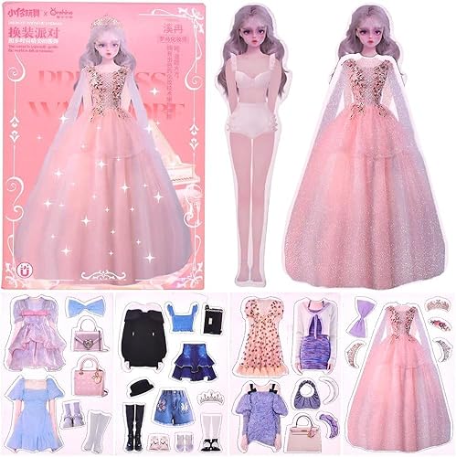 Miotlsy Dress Me Up Stickerbrush Aufkleber Model Dress Up Stickerbrush Cutie DIY Star zum Gestalten von Tanz-Outfits mit 16 Seiten zum Gestalten schicker Outfits, Malheft Stickerbogen Miotlsy Dress Me Up Stickerbrush Aufkleber Model Dress Up Stickerbrush Cutie DIY Star zum Gestalten von Tanz-Outfits mit 16 Seiten zum Gestalten schicker Outfits, Malheft Stickerbogen von Miotlsy