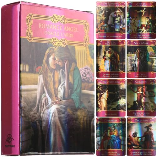 Miotlsy Romantic Angel Oracle Karten 44pcs Tarot für Anfänger Deck Wahrsagungsinstrument für Freunde Party Family Spiel Karte Romance Angel Oracle-Karten mit Anleitung Party-Sammlerspiel Miotlsy Romantic Angel Oracle Karten 44pcs Tarot für Anfänger Deck Wahrsagungsinstrument für Freunde Party Family Spiel Karte Romance Angel Oracle-Karten mit Anleitung Party-Sammlerspiel von Miotlsy