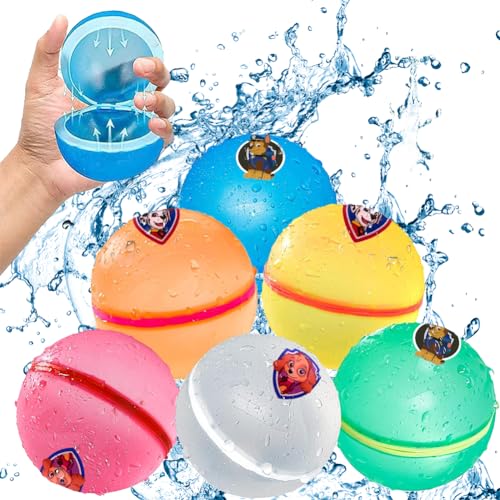 Wiederverwendbare Wasserball, 6pcs selbstdichtend und schnell befüllbare Wasserbomben, Wasser Spielzeug Pool Spielzeug für Kinder Erwachsene Outdoor, Garten, Strand, Sommer Spiele Wiederverwendbare Wasserball, 6pcs selbstdichtend und schnell befüllbare Wasserbomben, Wasser Spielzeug Pool Spielzeug für Kinder Erwachsene Outdoor, Garten, Strand, Sommer Spiele von Miotlsy