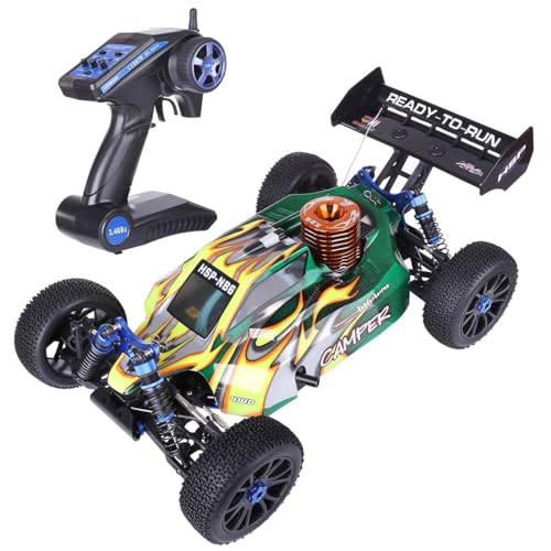 Mious 1/8 Skala 4WD RC Off-Road Auto, 2.4G 4WD 70KM/H RC Off-Road Truck Modell mit FC.26CXP Nitro Motor, All Terrain Crawler Toy (RTF Version) von Mious