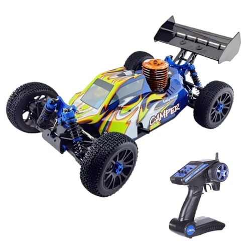 Mious 1/8 Skala 4WD RC Off-Road Auto, 2.4G 4WD 70KM/H RC Off-Road Truck Modell mit FC.26CXP Nitro Motor, All Terrain Crawler Toy (RTF Version) von Mious