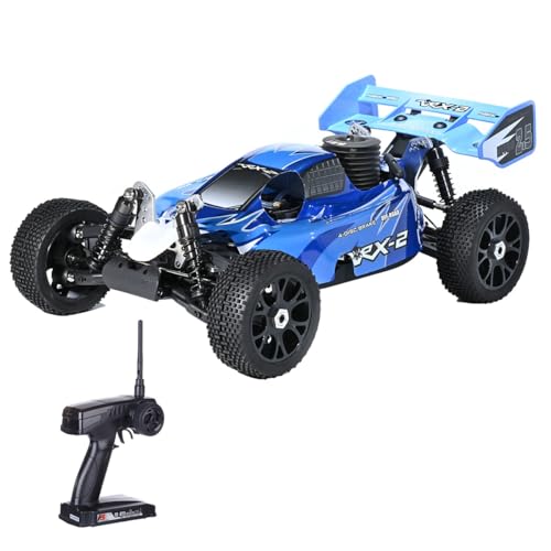 Mious 1/8 Skala 4WD RC Off-Road Auto, 2.4G 4WD 70KM/H RC Off-Road Truck Modell mit SH.21-Ebene Nitro Motor, All Terrain Crawler Toy (RTF Version) von Mious