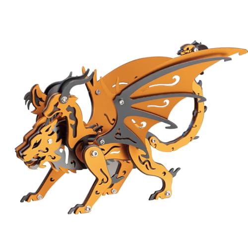 Mious 3D Metall Mechanische Chimäre Puzzle-Modell-Bausatz, Metall-Modell für und Erwachsene, Kreative Desktop Ornament Display Geschenk von Mious