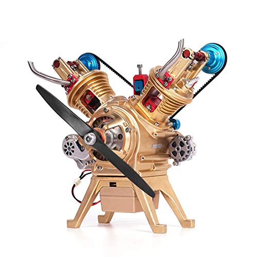 Mious DIY Metall Mini V2 Doppel-Zylinder-Motor-Modell, Metall-Maschinen Montage-Kit Wissenschaft Bildung Lernspielzeug Geschenk Einige Teile zufällige Farbe Mious DIY Metall Mini V2 Doppel-Zylinder-Motor-Modell, Metall-Maschinen Montage-Kit Wissenschaft Bildung Lernspielzeug Geschenk Einige Teile zufällige Farbe von Mious
