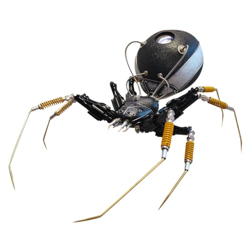 Mious Metall Mechanische Projektion Spinne Modell mit Gegenlicht Projektion, Steampunk Metall Mechanische Insekt Modell Kreative Ornamente Spielzeug Geschenke Fertige Modelle von Mious