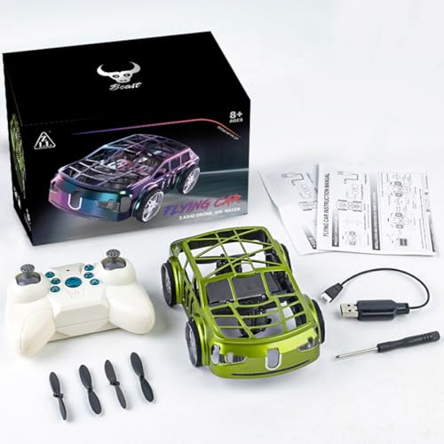 Mious SG900PRO 2-in-1 RC Fliegendes Auto, das fliegen kann, Luft-Boden Dual-Mode RC Auto mit intelligenten bunten LED-Lichtern (Zwei Batterien) von Mious