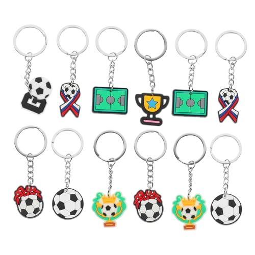 Mipcase 1 Satz Fußball Schlüsselanhänger Fußballgeschenke Schlüsselanhänger Tasche Fußball Rucksack Dekoration Schlüsselanhänger Fußball Sport Schlüsselring 35 Stück von Mipcase