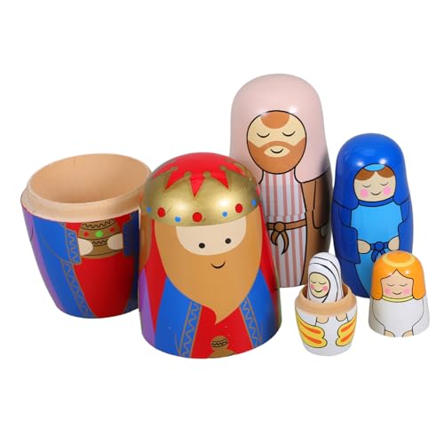 Mipcase 1 Satz Matroschka- Urlaub Nistpuppen Handgefertigtes Kinderspielzeug Aus Holz Nistpuppen Für Kleinkinder Deko-Puppen Stapelpuppen Aus Holz Nistpuppen Für Mädchen Hölzern Mipcase 1 Satz Matroschka- Urlaub Nistpuppen Handgefertigtes Kinderspielzeug Aus Holz Nistpuppen Für Kleinkinder Deko-Puppen Stapelpuppen Aus Holz Nistpuppen Für Mädchen Hölzern von Mipcase