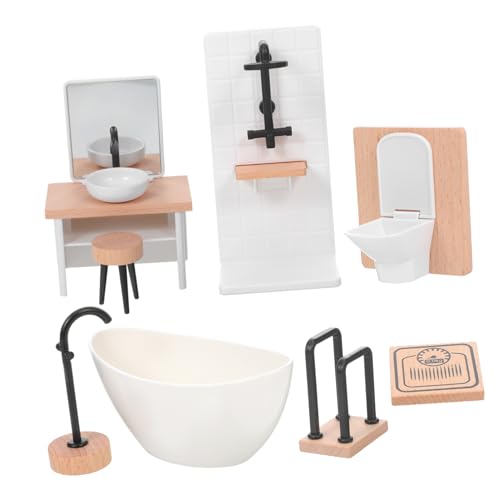 Mipcase 1 Satz Puppenzimmer-Badezimmer Kind Dollhouse Badezimmer Badewanne Puppenstubenmöbel Puppenhaus-Miniaturen Miniaturmöbel Mini-Toilette Puppenhaus-Badezimmer-Accessoires Holz Mipcase 1 Satz Puppenzimmer-Badezimmer Kind Dollhouse Badezimmer Badewanne Puppenstubenmöbel Puppenhaus-Miniaturen Miniaturmöbel Mini-Toilette Puppenhaus-Badezimmer-Accessoires Holz von Mipcase