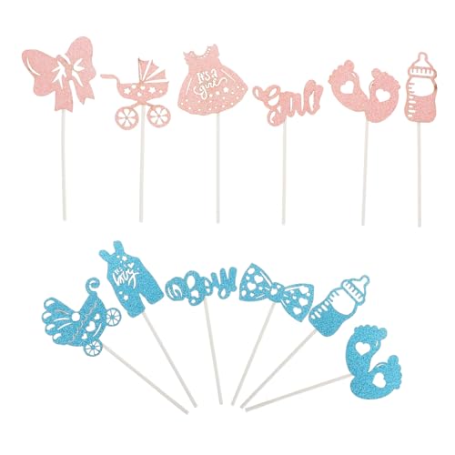 Mipcase 1 Set Geschlecht Offenbaren Party Kuchen Dekorationen Geschlecht Offenbaren Kuchen Sticks Geschlecht Offenbaren Party Requisiten Geschlecht Offenbaren Kuchen Picks Kuchen von Mipcase